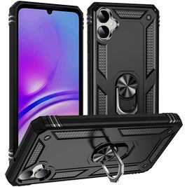 Mobigear Armor Ring Samsung Galaxy A05 Hülle Hardcase Backcover Stoßfest mit Ringhalter - Schwarz