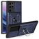 Mobigear Armor Ring Cam Slide Samsung Galaxy S22 Ultra Hülle Hardcase Backcover Stoßfest mit Ringhalter - Blau