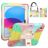 Mobigear SureGrip iPad 10 (2022) Stoßfeste Hardcase Hülle + Stifthalter + Schulterträger + Ständer - Rainbow