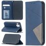 Mobigear Rhombus Slim iPhone 12 Mini Hülle Klapphülle - Blau