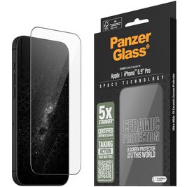 PanzerGlass Ceramic iPhone 16 Pro Max Gehärtetes Glas Displayschutz - Hüllenfreundlich
