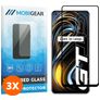 Mobigear Premium Realme GT Panzerglas Gehärtetes Glas Displayschutz - Hüllenfreundlich - Schwarz (3er Pack)