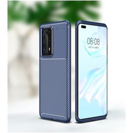 Mobigear Racing Huawei P40 Pro Plus Hülle Flexibles TPU Backcover - Blau