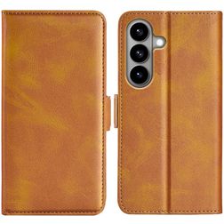 Mobigear Slim Magnet Samsung Galaxy S26 Hülle Klapphülle Geldbörse - Cognac