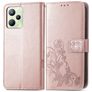 Mobigear Clover Realme C35 Hülle Klapphülle Geldbörse - Roségold