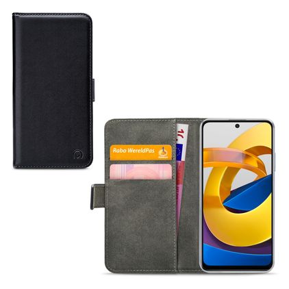 Mobilize Classic Gelly Wallet POCO M4 Pro 5G Hülle Flexibles TPU Klapphülle Geldbörse - Schwarz