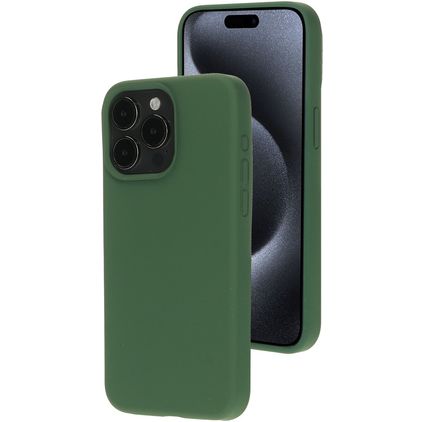 Mobiparts iPhone 15 Pro Max Silikon Backcover - Forest Green
