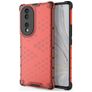 Mobigear Honeycomb HONOR 70 Hülle Hardcase Backcover Stoßfest - Rot