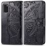 Mobigear Butterfly Samsung Galaxy A41 Hülle Klapphülle Geldbörse - Schwarz