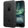 Mobigear Rugged Shield Nokia 7.2 Hülle Flexibles TPU Backcover Stoßfest - Schwarz