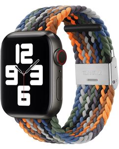 Mobigear Braided Nylon Apple Watch Armband Klappschließe - 49/46/45/44 mm - Digital Camouflage