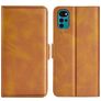 Mobigear Slim Magnet Motorola Moto G22 Hülle Klapphülle Geldbörse - Cognac