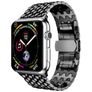 Mobigear Dragon Edelstahl Apple Watch Armband Faltschließe - 49/46/45/44 mm - Schwarz