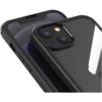 Valenta Full Cover iPhone 13 Mini Hülle Gehärtetes Glas Backcover Stoßfest - Schwarz