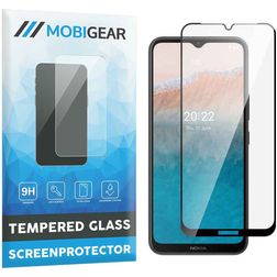 Mobigear Premium Nokia C21 Plus Panzerglas Displayschutz - Hüllenfreundlich - Schwarz