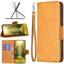 Mobigear Excellent Motorola Moto E32 Hülle Klapphülle Geldbörse - Cognac