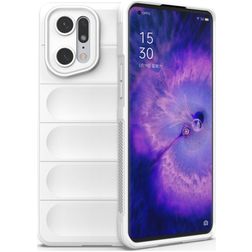 Mobigear Bumpy OPPO Find X5 Pro Hülle Flexibles TPU Backcover - Weiß