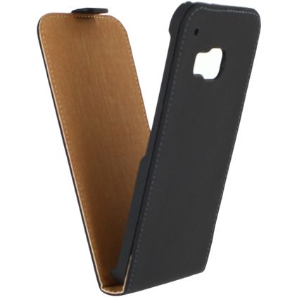 Mobilize Ultra Slim Flip HTC One M9 Hülle Flipcase - Schwarz