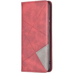 Mobigear Rhombus Slim Xiaomi 12 Hülle Klapphülle - Rot