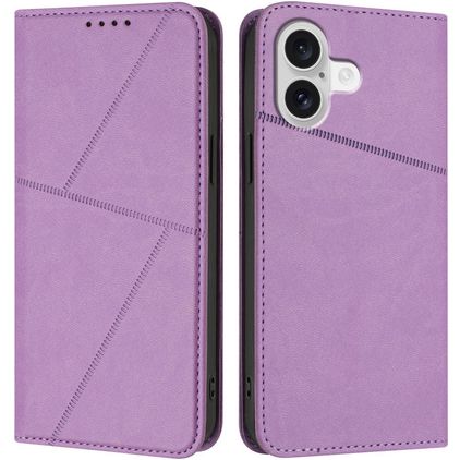 Mobigear Frosted Flip iPhone 17 Hülle Klapphülle Geldbörse - Lila