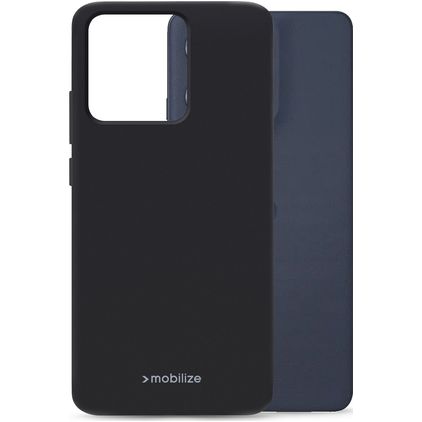 Mobilize Rubber Gelly Motorola Moto G86 Power Hülle Flexibles TPU Backcover - Schwarz