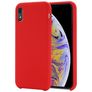 Mobigear Rubber Touch iPhone XR Silikon Hülle Backcover - Rot