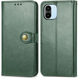 Mobigear Snap Button Xiaomi Redmi A1 4G Hülle Klapphülle Geldbörse - Grün