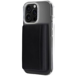 Mobiparts Card Wallet Echtleder Kartenetui - 2 Karten - MagSafe Kompatibel - Schwarz