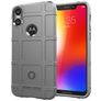 Mobigear Rugged Shield Motorola One Power Hülle Flexibles TPU Backcover Stoßfest - Grau