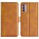 Mobigear Slim Magnet Motorola Moto G42 Hülle Klapphülle Geldbörse - Cognac