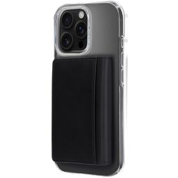 Mobiparts Card Wallet Echtleder Kartenetui - 2 Karten - MagSafe Kompatibel - Schwarz