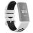 Mobigear Sport Plus Buckle Silikon Fitbit Charge 3 Armband Dornschließe - Weiß / Blau
