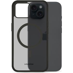 Mobilize Hybrid iPhone 15 MagSafe Hardcase Backcover Shockproof - Schwarz