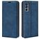 Mobigear Retro Slim Motorola Moto G62 Hülle Klapphülle Geldbörse - Blau