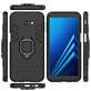 Mobigear Armor Ring Samsung Galaxy J6 Plus Hülle Hardcase Backcover Stoßfest mit Ringhalter - Schwarz