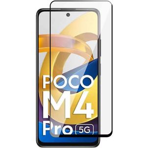 Mobigear Premium POCO M4 Pro 5G Panzerglas Gehärtetes Glas Displayschutz - Hüllenfreundlich - Schwarz