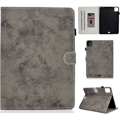 Mobigear Folio iPad Air 4 (2020) Hülle Klapphülle + Stifthalter - Marmor Grau