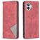 Mobigear Rhombus Slim Nothing Phone (1) Hülle Klapphülle - Rot
