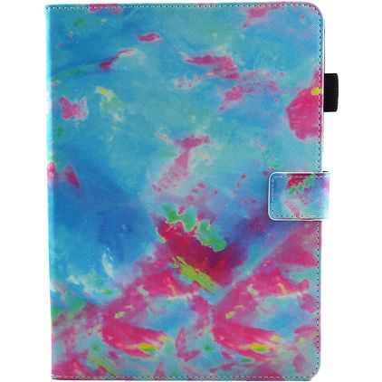 Mobigear Marble iPad 6 (2018) Hülle Klapphülle - Blau / Pink