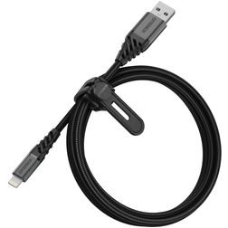 Otterbox Nylon Braided USB-A auf Apple Lightning MFI Kabel 1 Meter - Schwarz