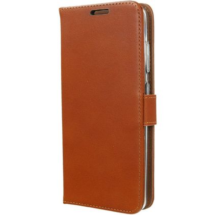 Valenta Classic Samsung Galaxy S20 Plus Hülle Echtes Leder Klapphülle Geldbörse - Cognac