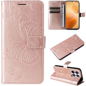 Mobigear Butterfly Xiaomi 14T Pro Hülle Klapphülle Geldbörse - Roségold