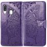 Mobigear Butterfly Samsung Galaxy A40 Hülle Klapphülle Geldbörse - Lila