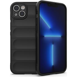 Mobigear Bumpy iPhone 14 Plus Hülle Flexibles TPU Backcover - Schwarz