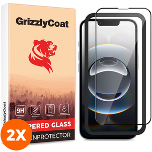 GrizzlyCoat Easy Fit iPhone 16e Panzerglas Gehärtetes Glas Displayschutz - Hüllenfreundlich + Applikator (2er Pack)