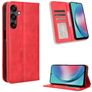 Mobigear Sensation Samsung Galaxy M55 Hülle Klapphülle Geldbörse - Rot