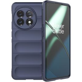 Mobigear Bumpy OnePlus 11 Hülle Flexibles TPU Backcover - Dunkelblau