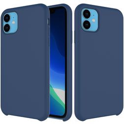 Mobigear Rubber Touch iPhone 11 Silikon Hülle Backcover - Marineblau