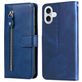 Mobigear Zipper iPhone 17 Hülle Klapphülle Geldbörse - Blau