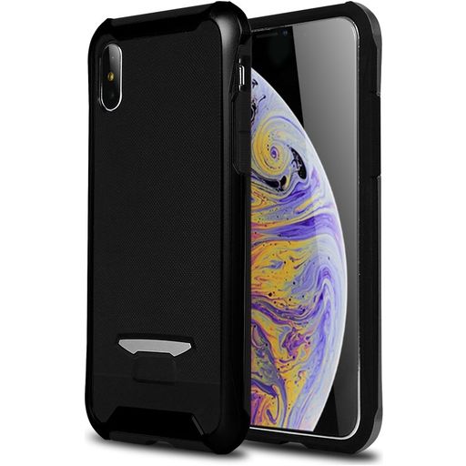 Mobigear Armor iPhone XS Max Hülle Hardcase Backcover Stoßfest - Schwarz